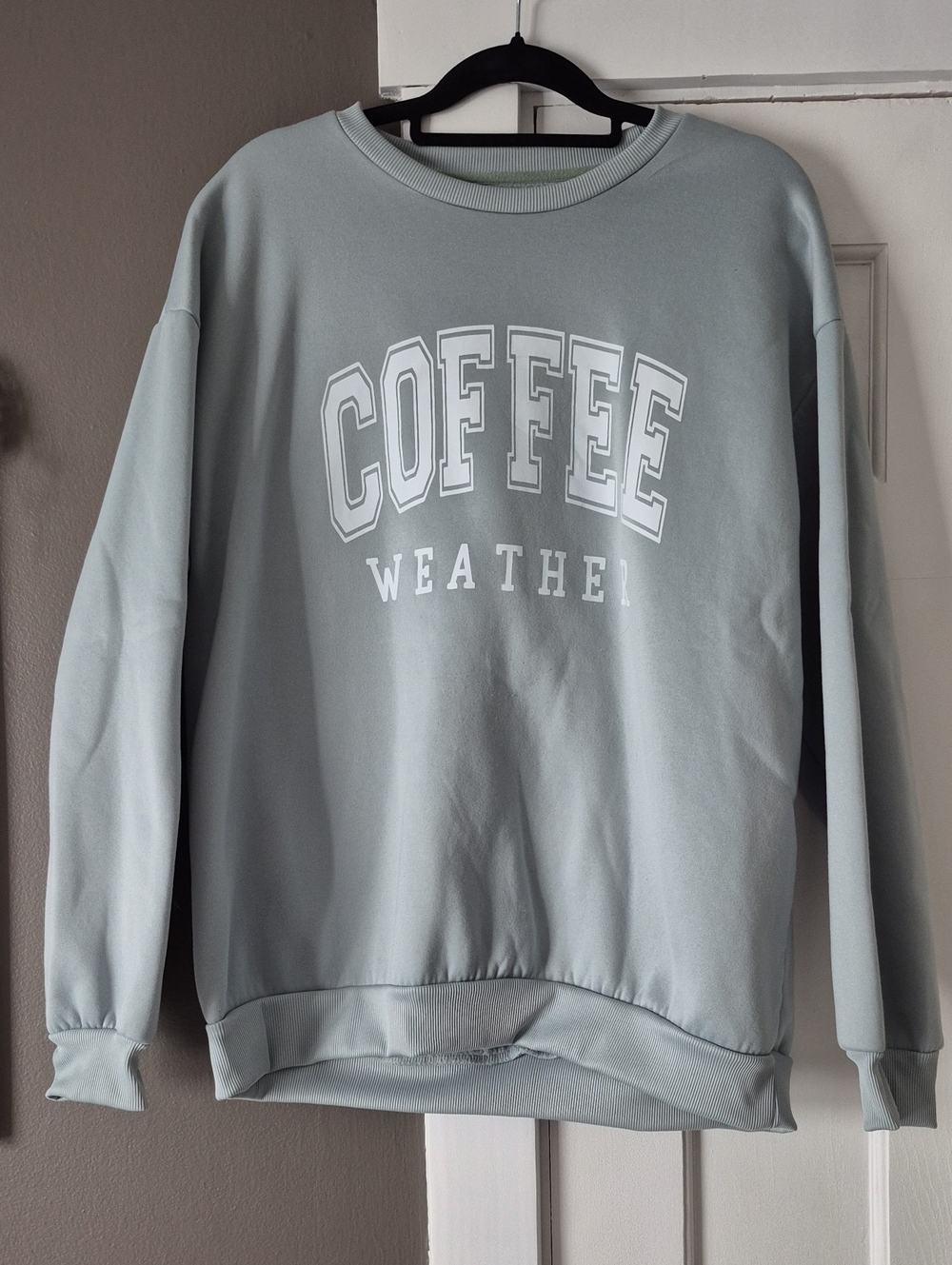 Coffee Weather Pullover Sweatshirt - Light Sage Green
